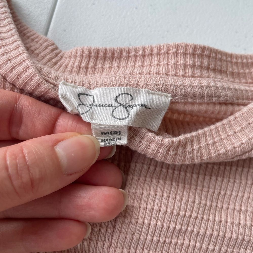 Jessica Simpson Ribbed Twist Front Top Size M - Picture 7 of 12